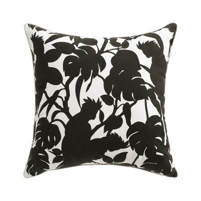 Florence Broadhurst Cockatoos Black Pillow 22x22